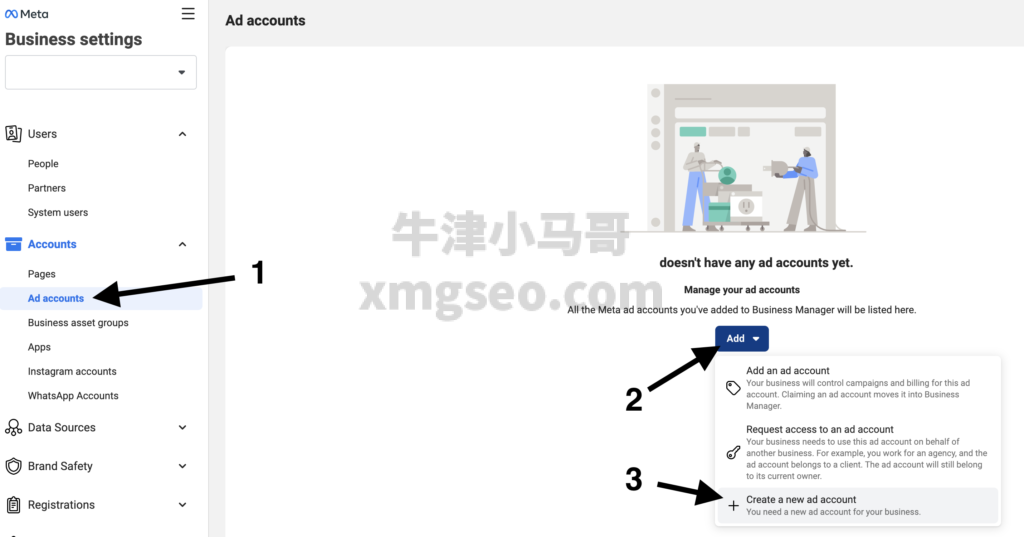 facebook bm 新增广告账号