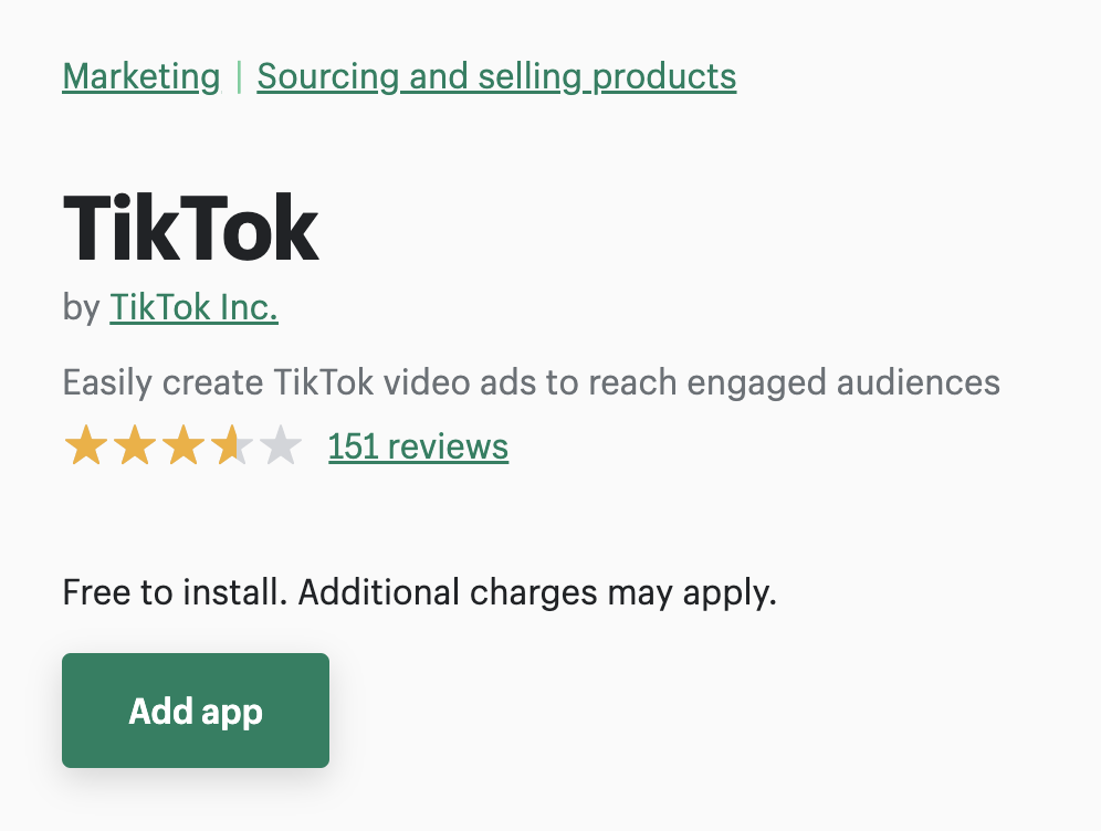 TIkTok shopify插件